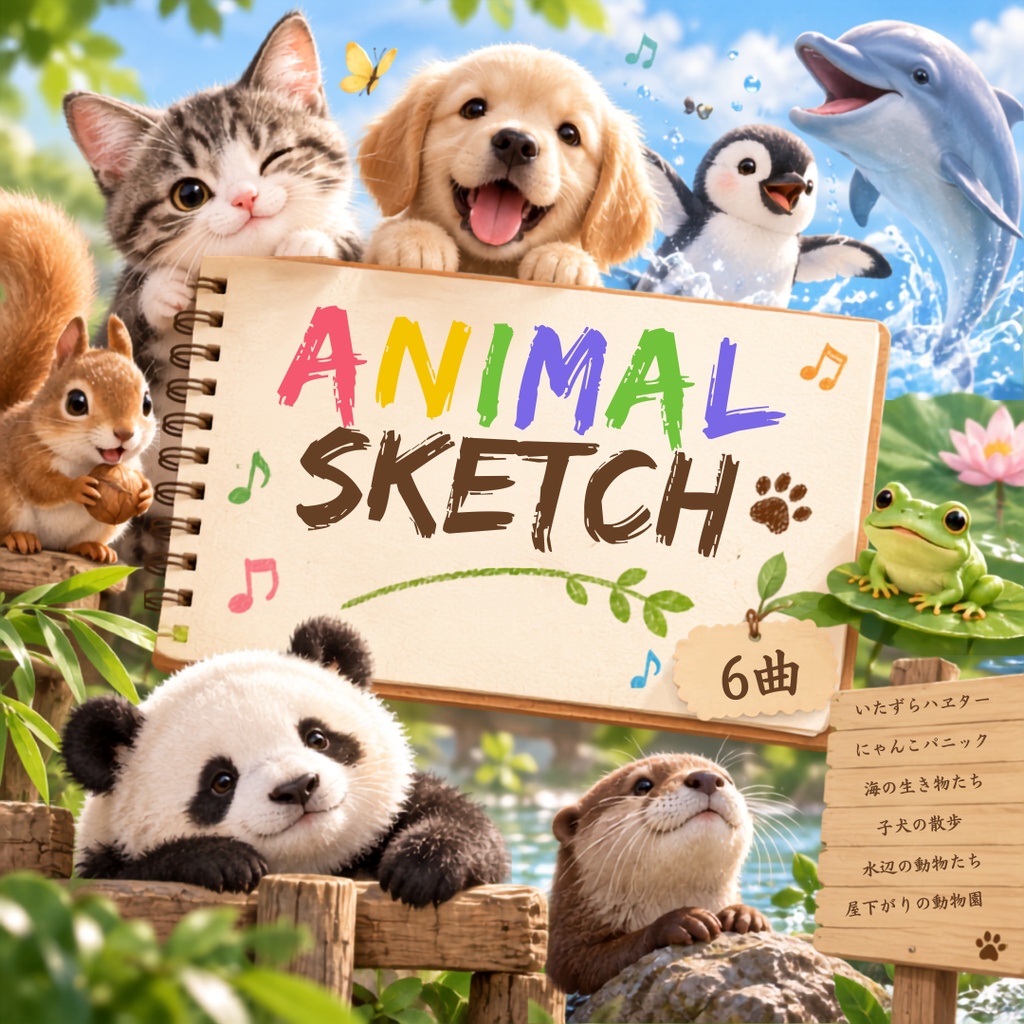 【6曲】ANIMAL SKETCH｜かわいい動物たちのBGM素材集
