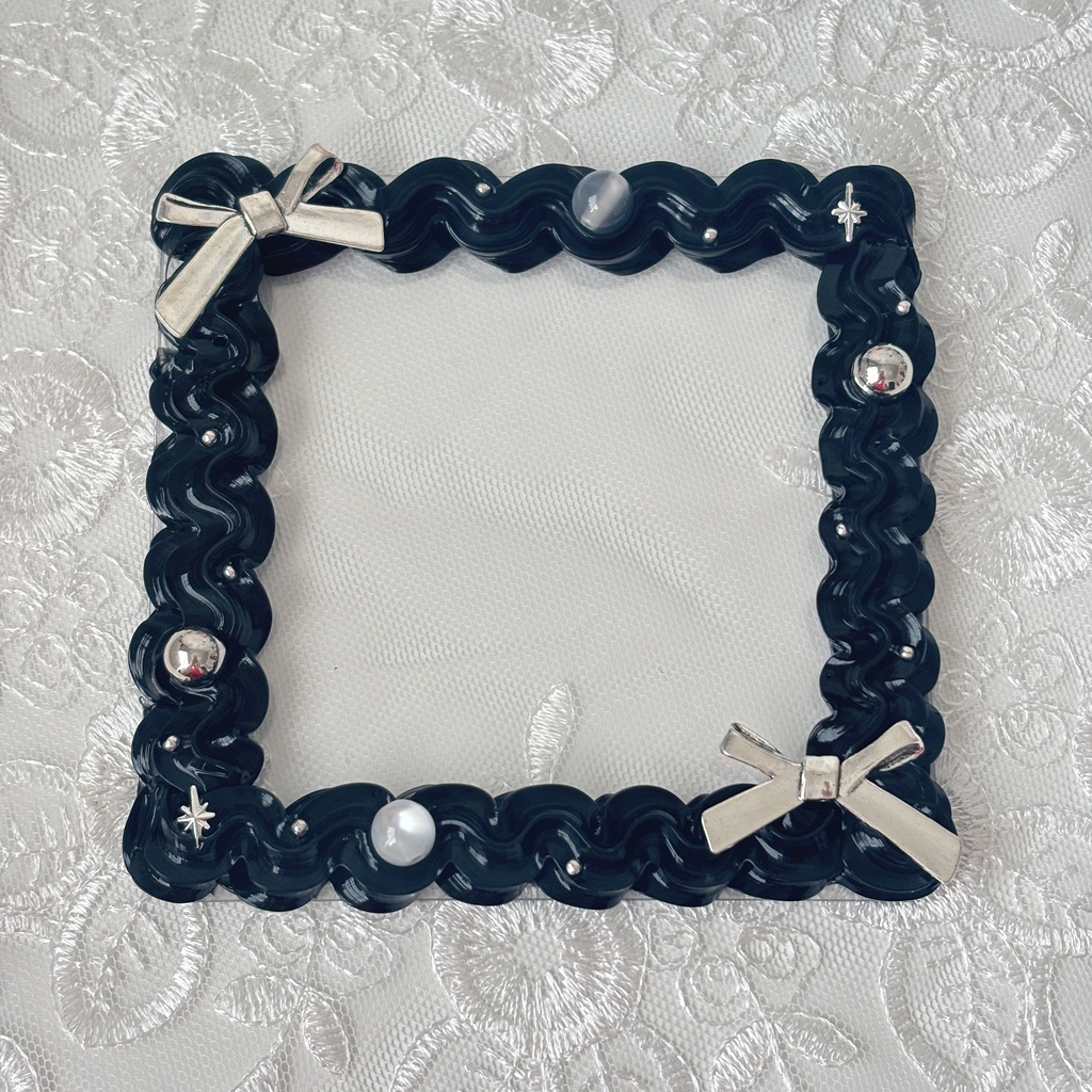 ホイップデコ 硬質ケースデコ トレカケースデコ コースターサイズ ブラック