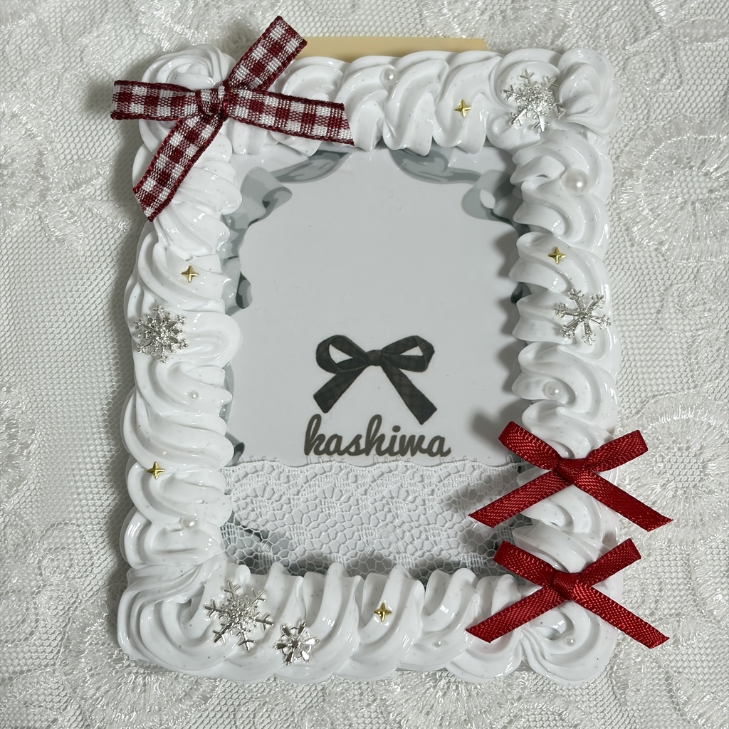 ホイップデコ 硬質ケースデコ トレカケースデコ クリスマス 冬 雪