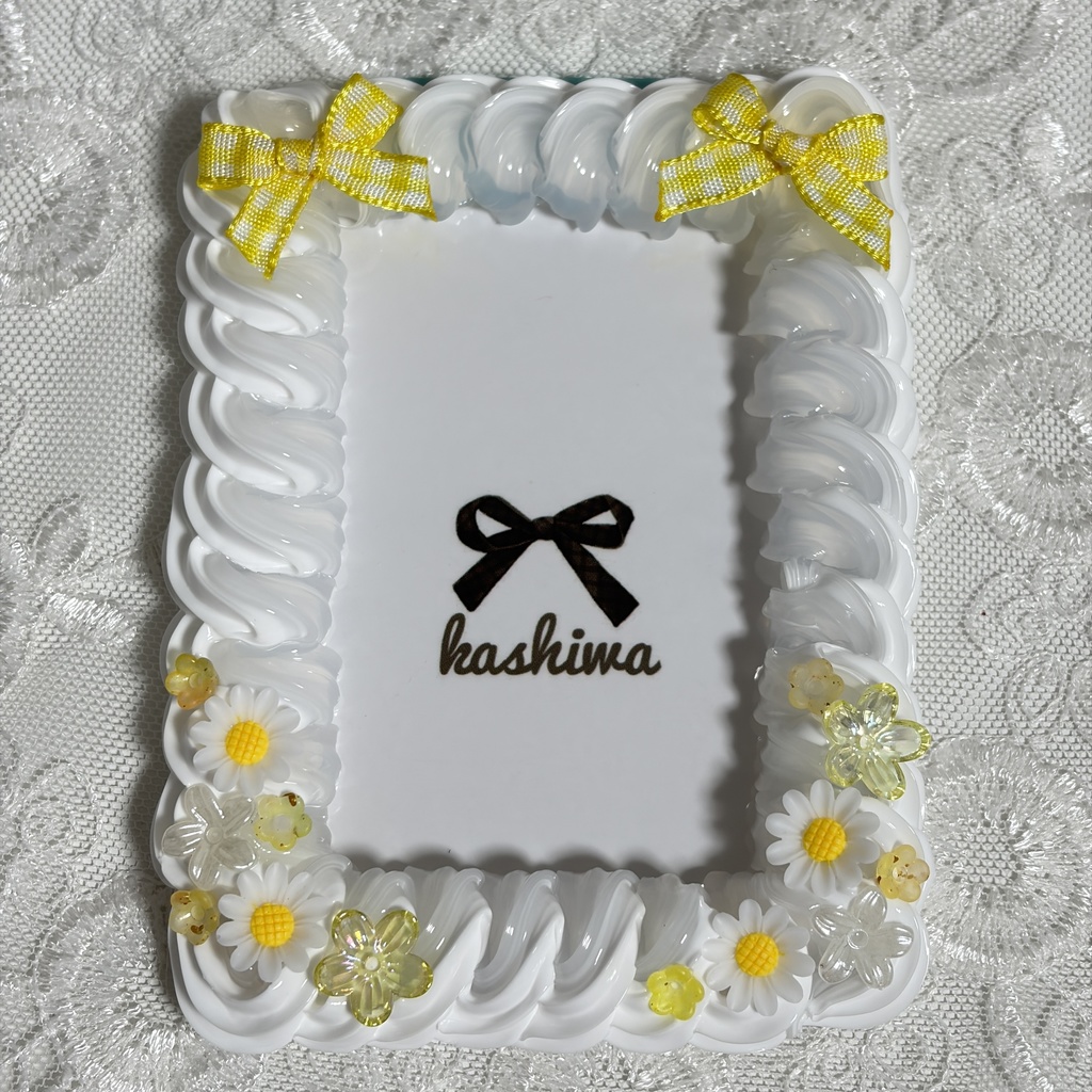 ホイップデコ 硬質ケースデコ トレカケースデコ b8 リボン フラワー