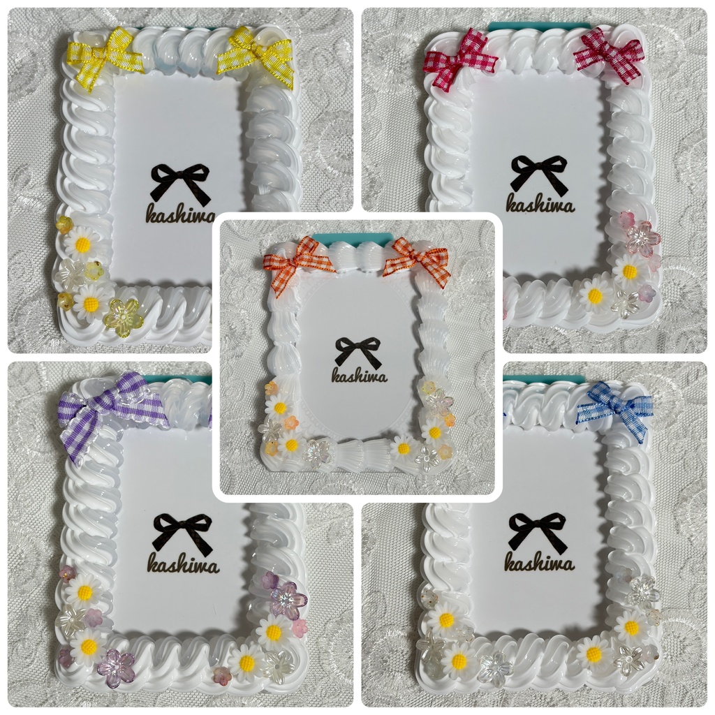 ホイップデコ 硬質ケースデコ トレカケースデコ b8 リボン フラワー