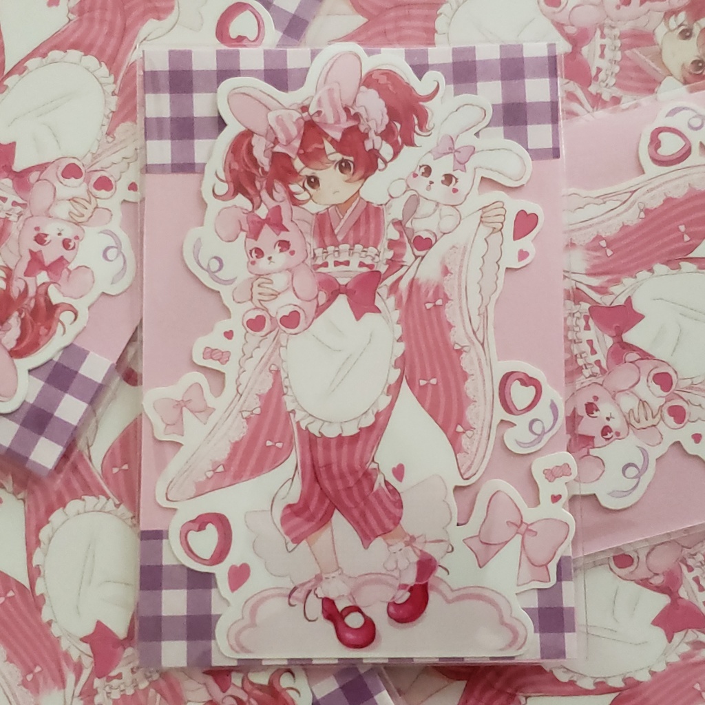 ステッカー リボンラビット💗