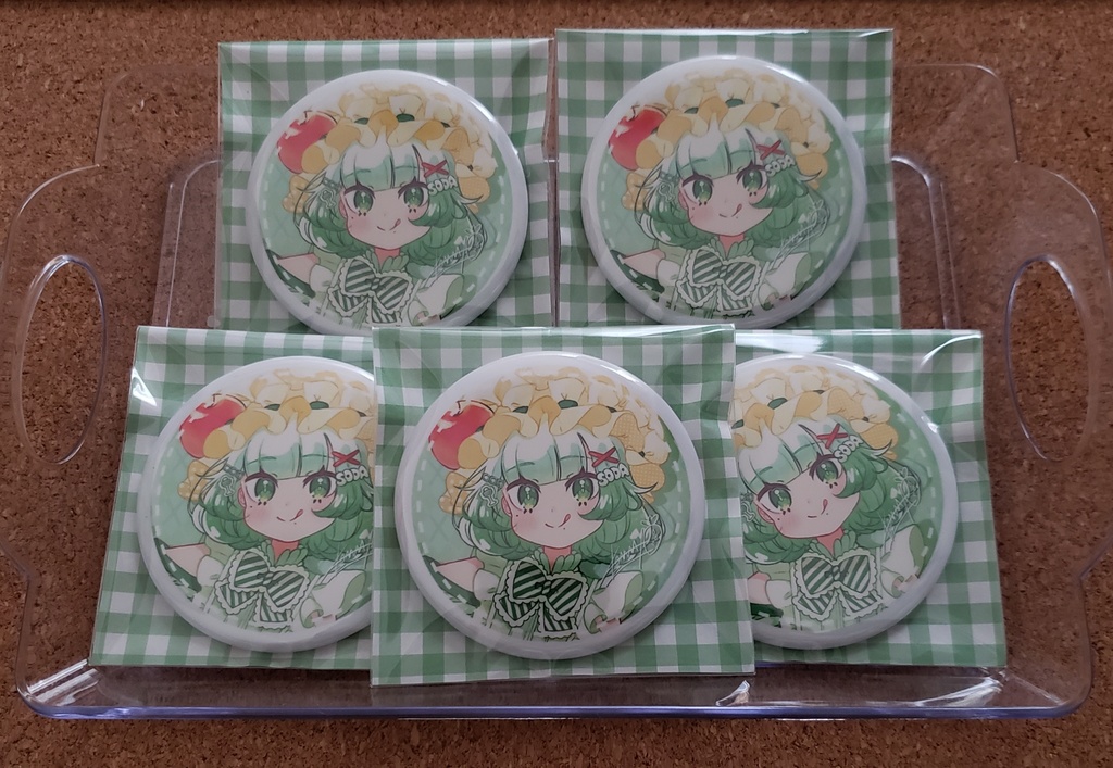 缶バッジ メロンソーダ💚