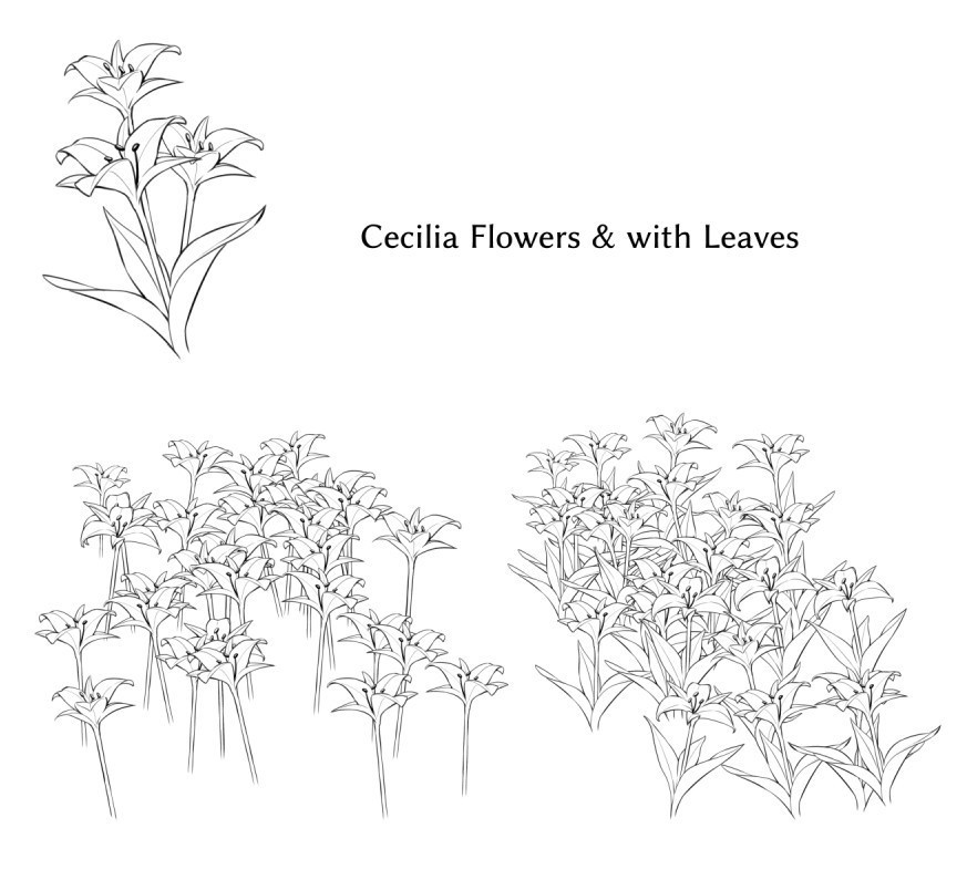 【原神】セシリアの花 ブラシ素材