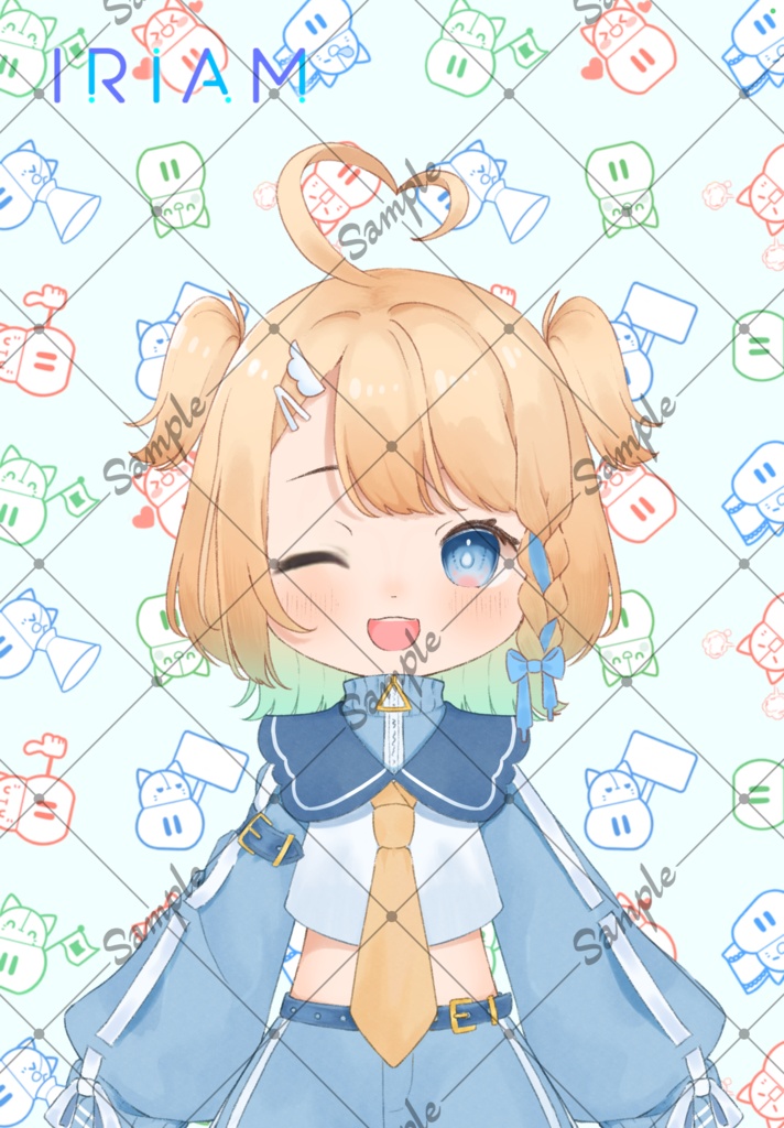 IRIAM配信用 立ち絵【体操着ちゃん】汎用モデル