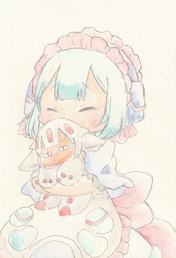 直筆イラスト　つかまえましたぁ。