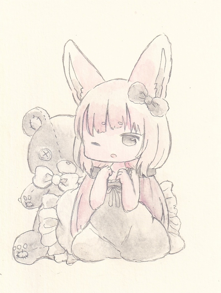 おやすみのじかん　直筆イラスト