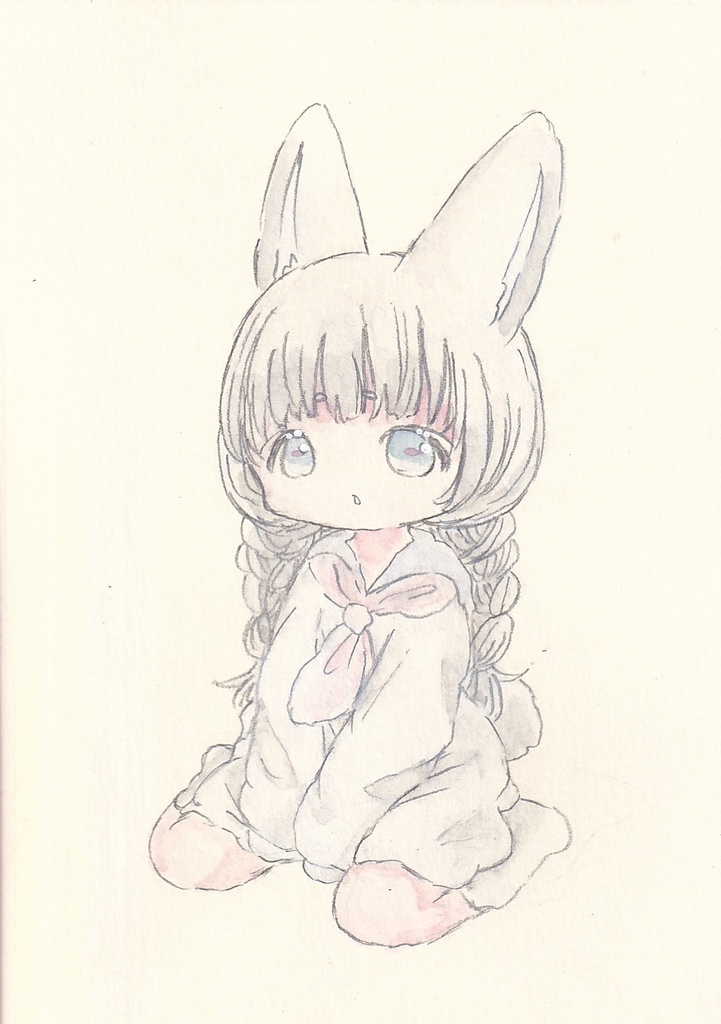 ちょこん。　直筆イラスト