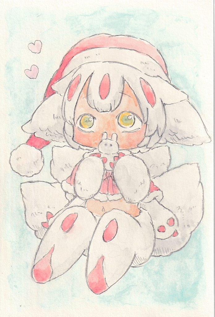 直筆イラスト　クリスマスのファプタちゃん