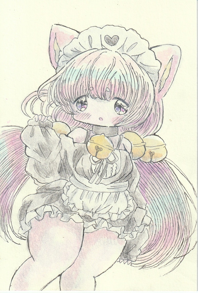 いいなりメイドちゃん。　イラスト原画。