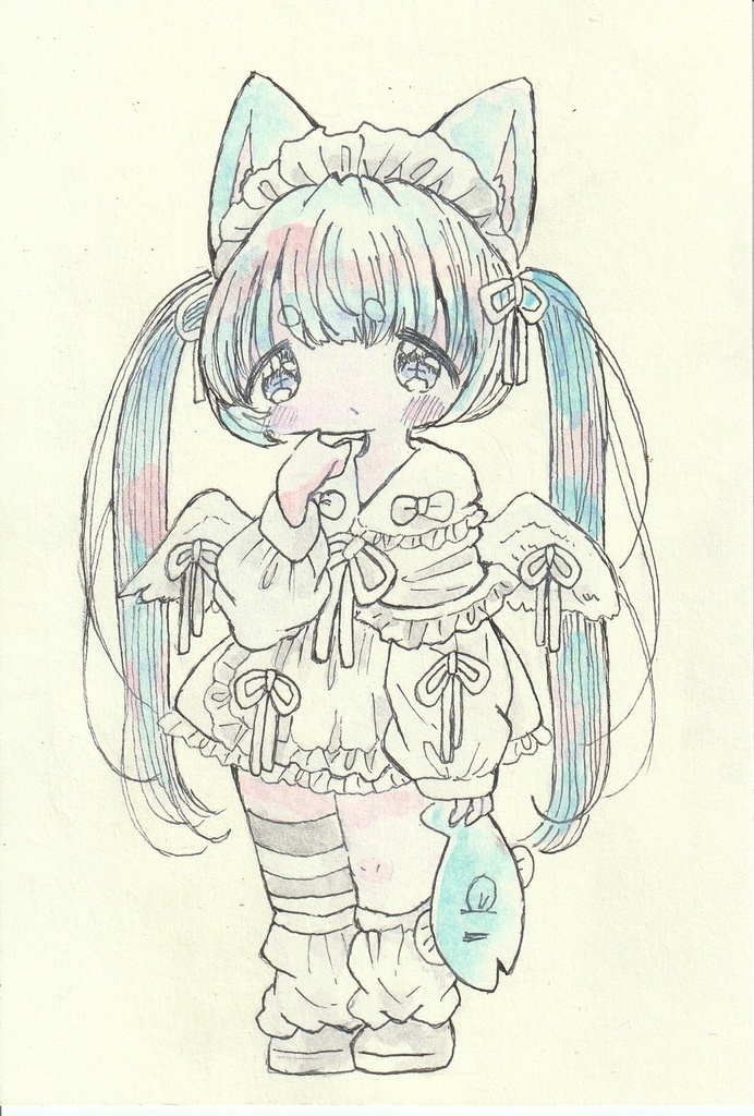 あるものないもの見えるもの見えないもの。イラスト原画。