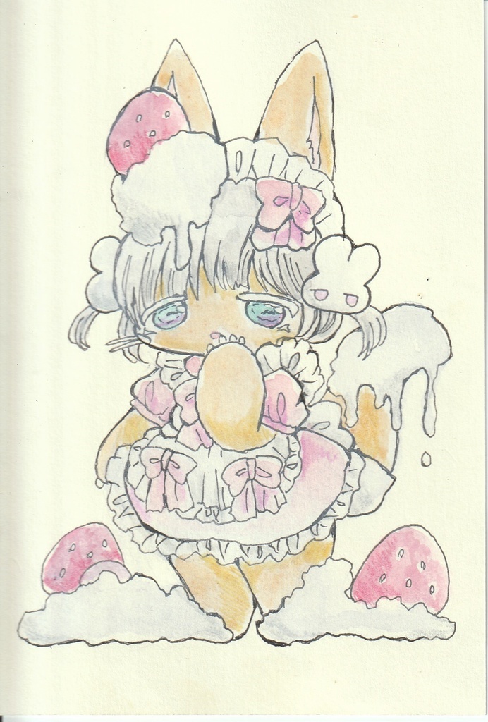 甘々んなちゃん。直筆イラスト。