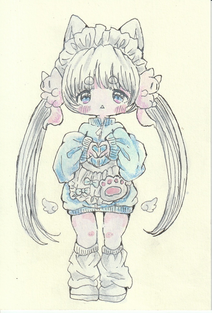 あいうぉんちゅ。直筆イラスト。