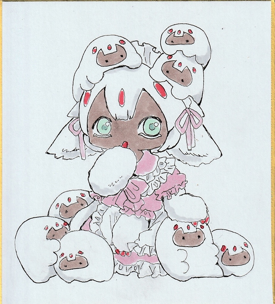 ころころそす子ちゃん。直筆色紙。
