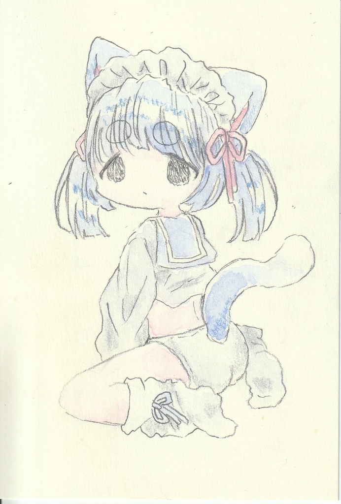 まだまだ未熟なので。直筆イラスト。