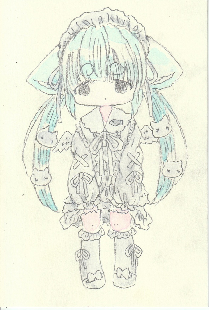 見えないものが見たいだけ。直筆イラスト。