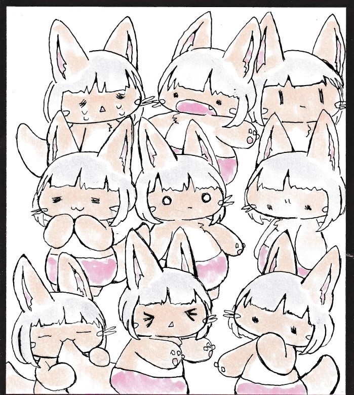 んなちゃん天国　イラスト色紙