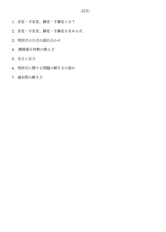 一級建築士試験の計算問題解説①-安定・不安定、静定・不静定-(全24頁)