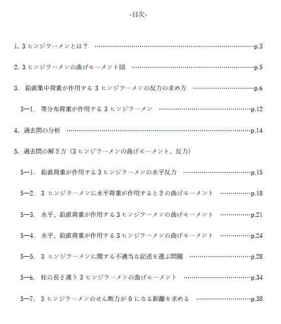 一級建築士試験の計算問題解説④ -3ヒンジラーメンの解き方-(全40頁)