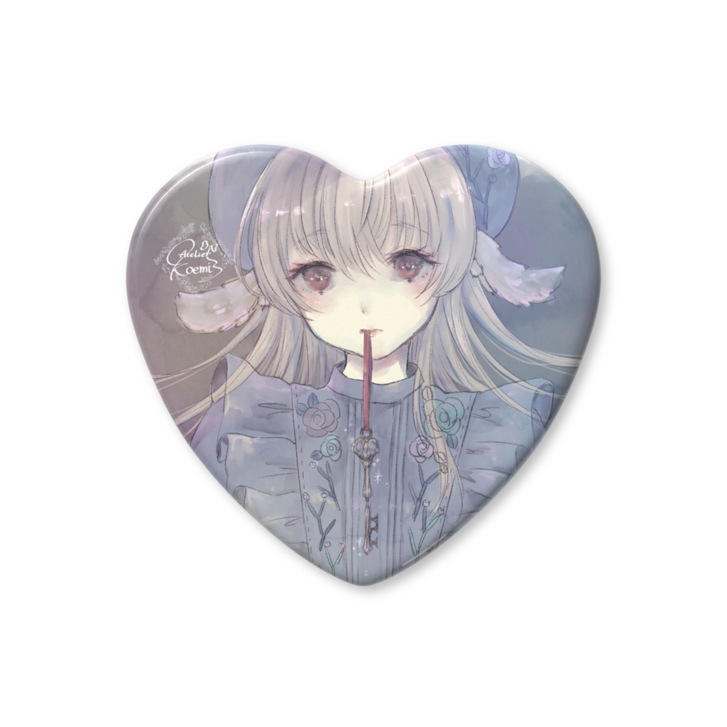 霞の森のアリス缶バッジ(ハート)