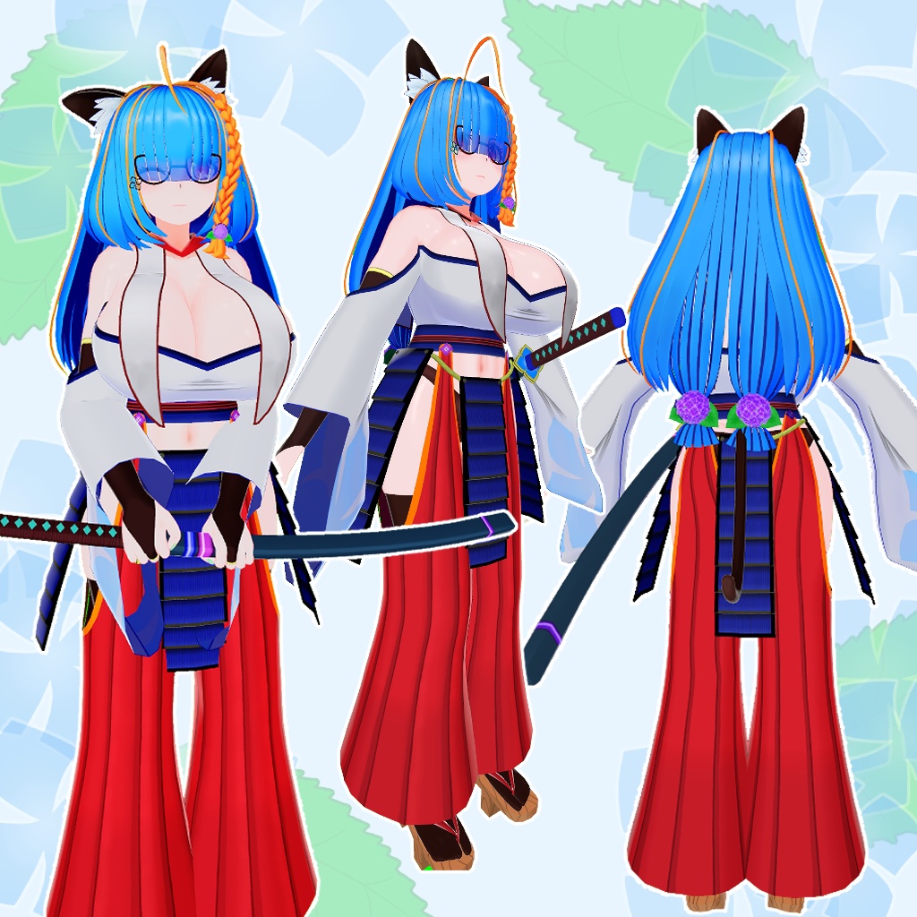 オリジナル3Dモデル「紫陽(Shiyou)」