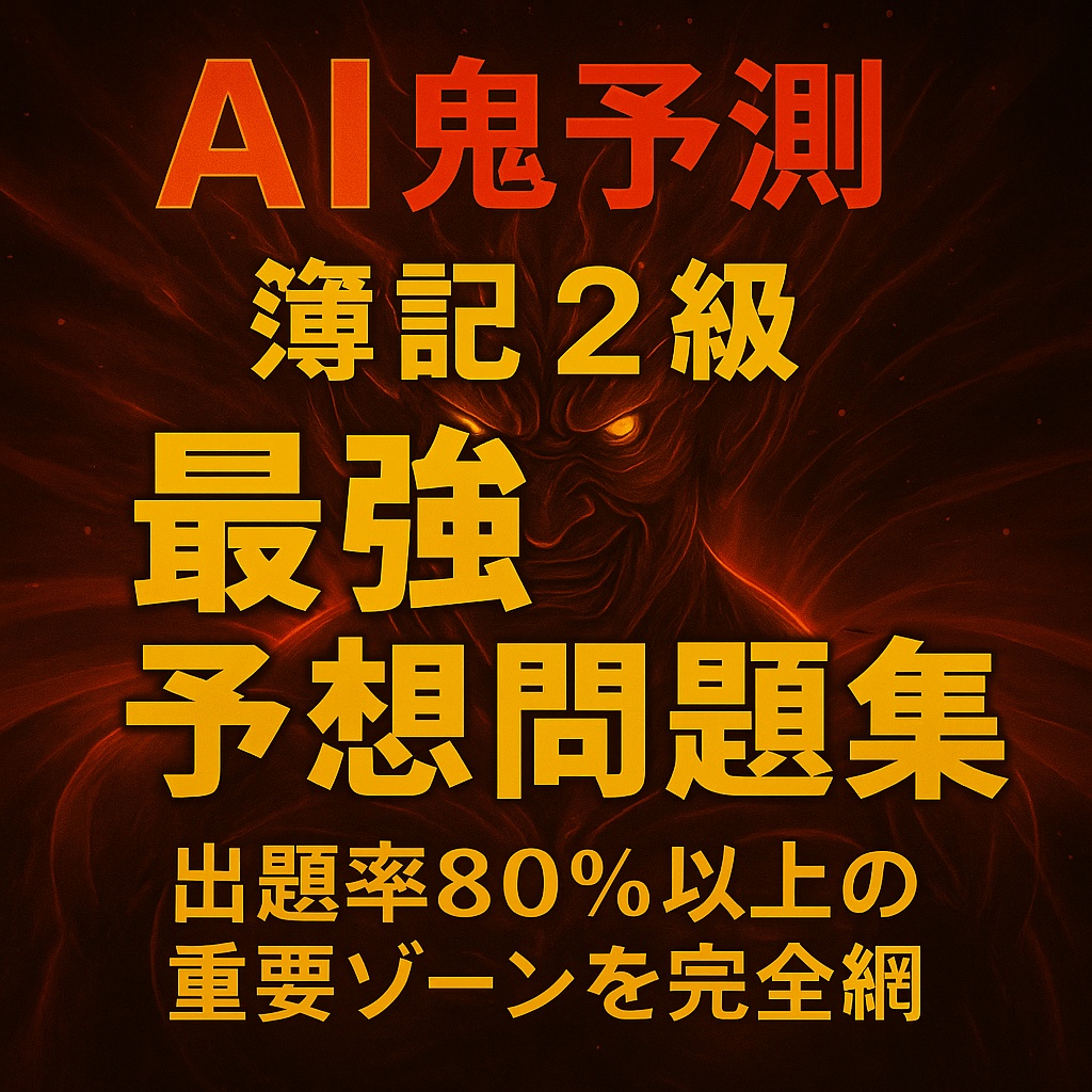 🔥AI鬼予測問題集:簿記2級2025年🔥