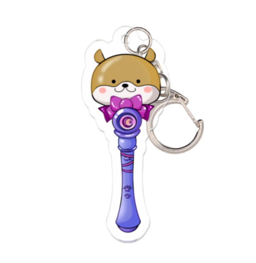 かわうそステッキのアクリルキーホルダー