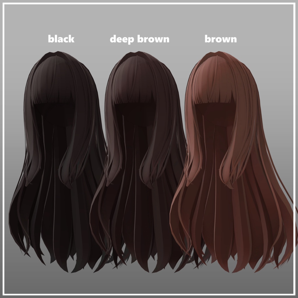 ぱっつんロングヘア <11アバター対応>