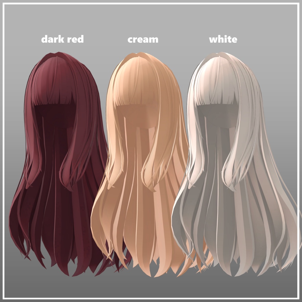 ぱっつんロングヘア <11アバター対応>