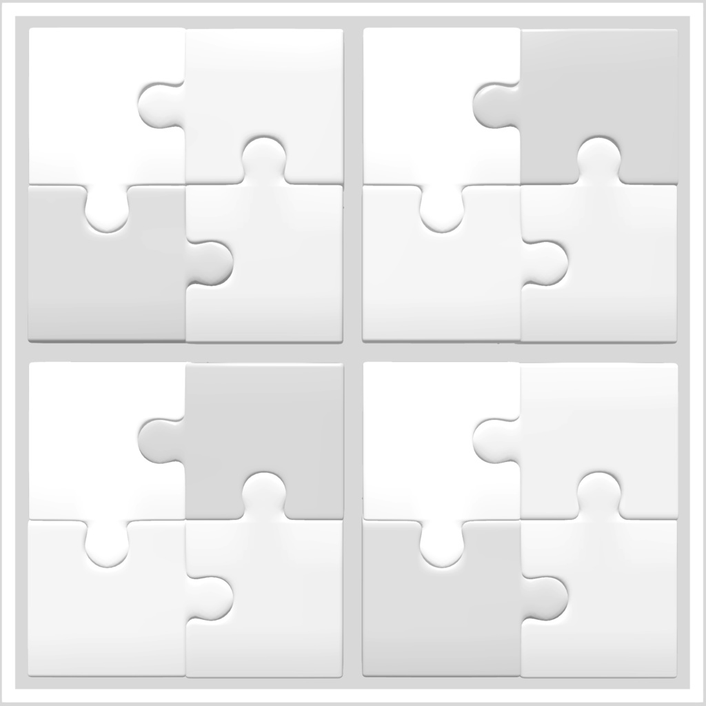 Puzzle table-パズルテーブル-3D家具FBX