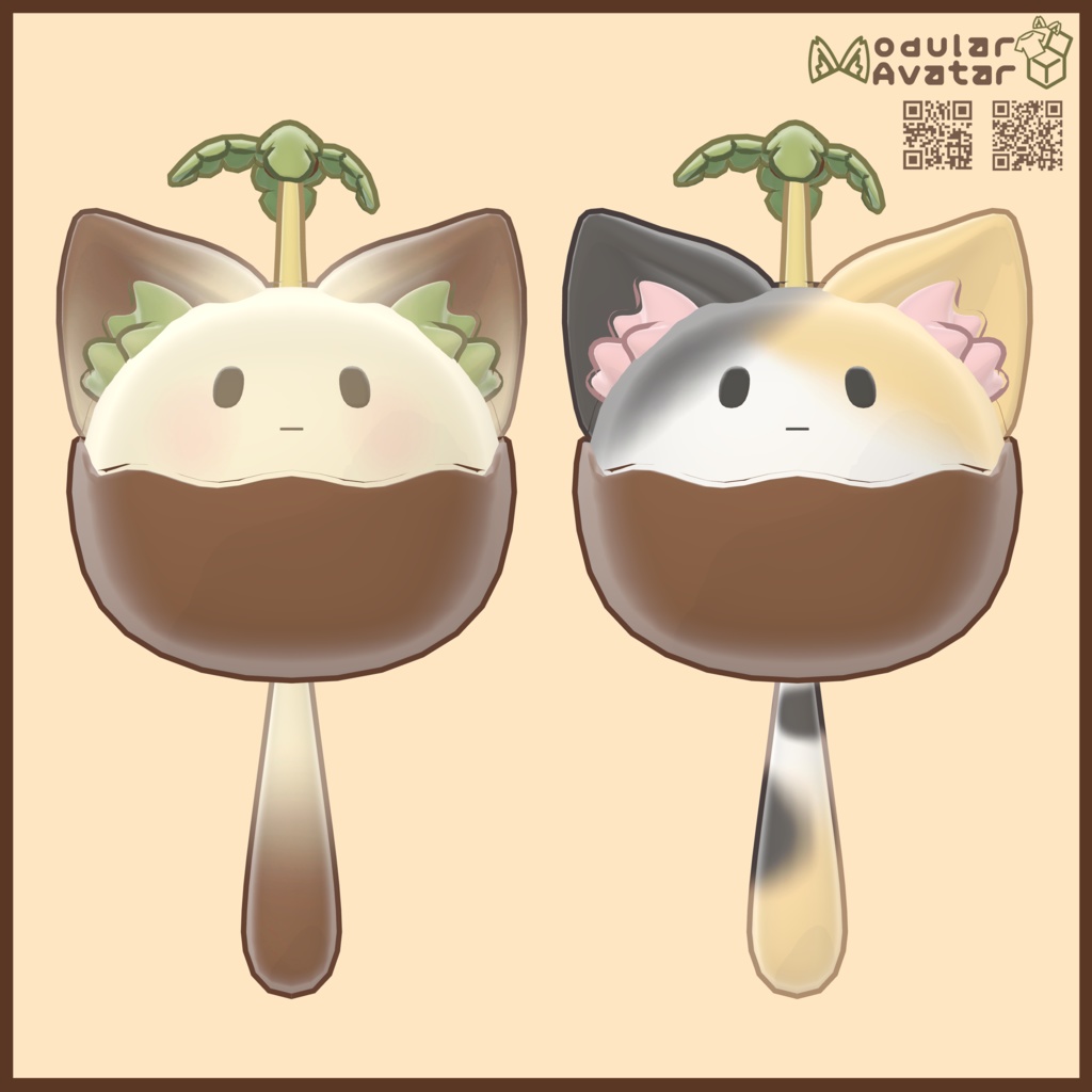 🌴Coconut Cat<マルチアバター対応>—追従ペット-2モード