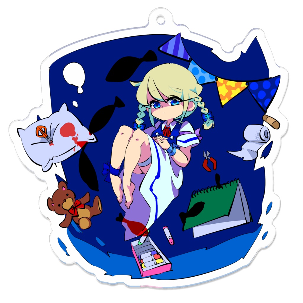 龍蒼と青の部屋アクリルキーホルダー