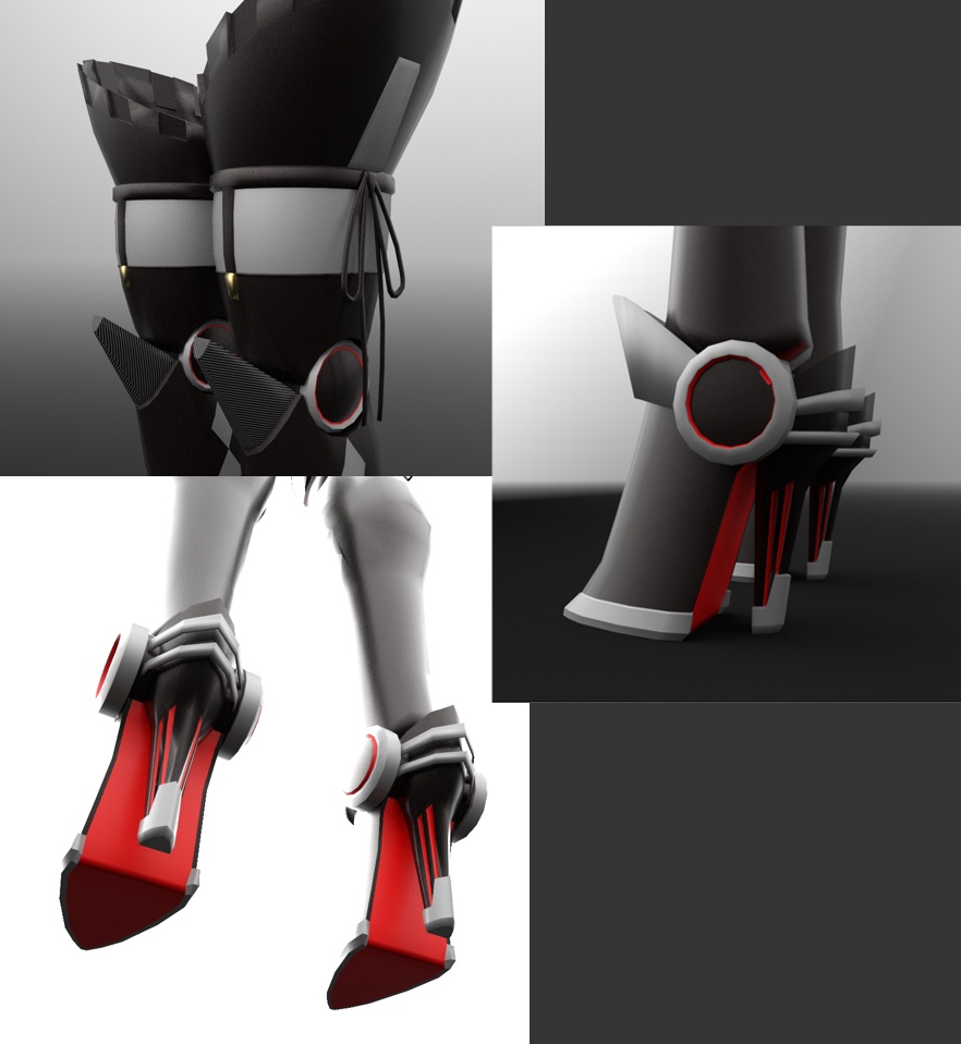 【サポート終了】ニーハイブーツ風メカ義足