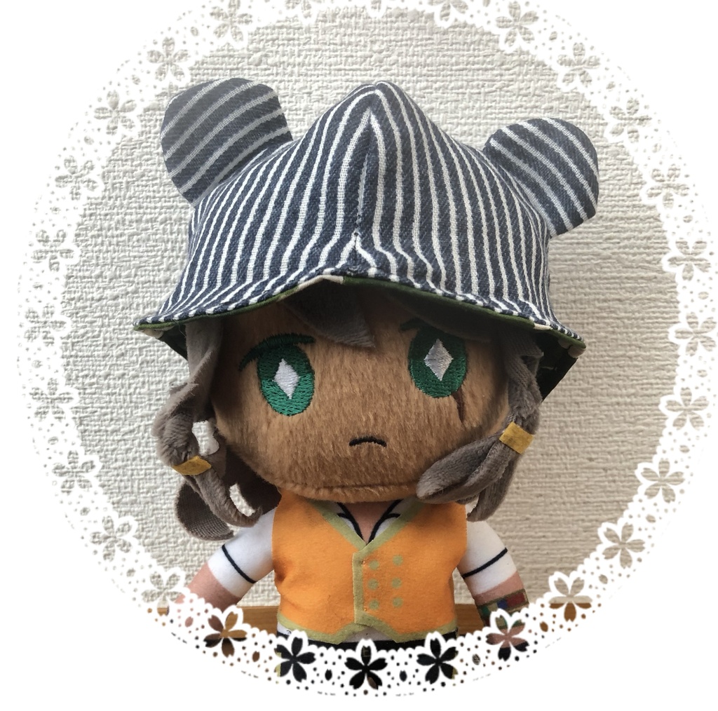 【16cmぬい用】ストライプくまさんチューリップハット