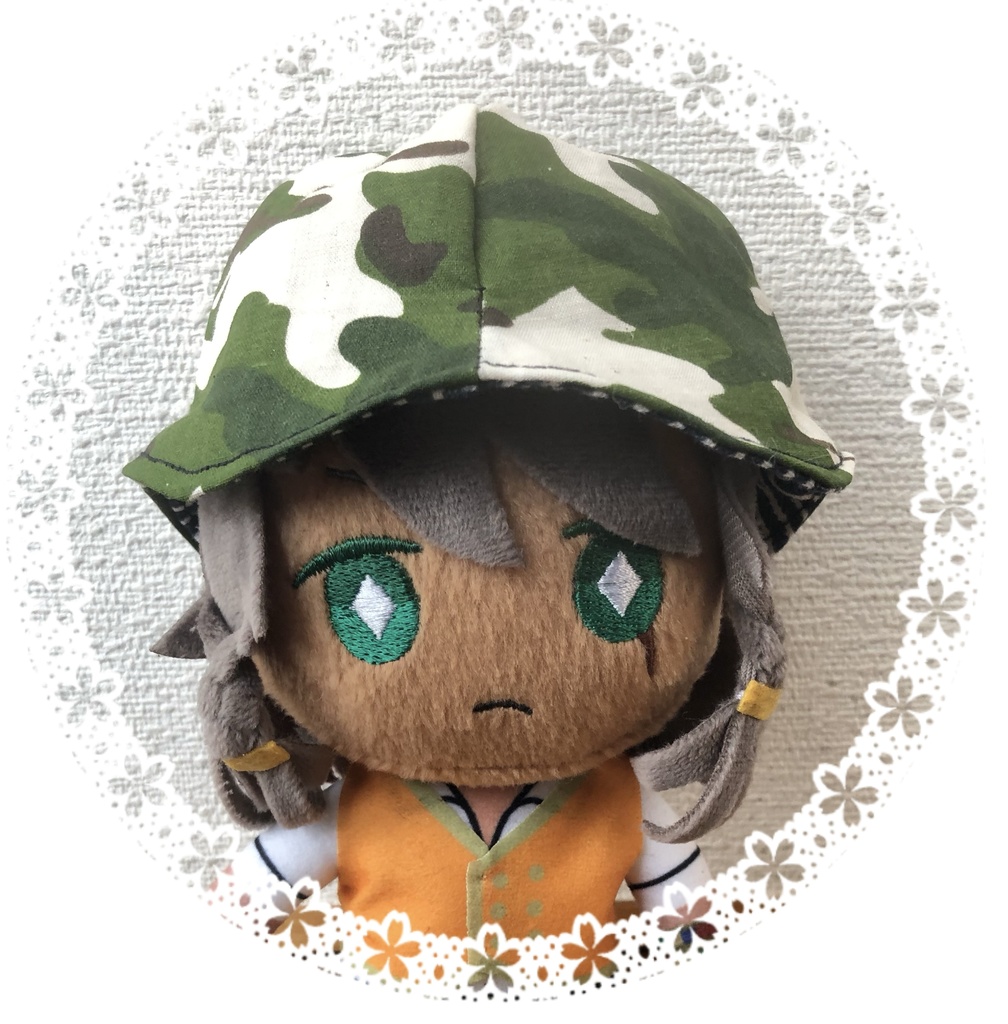 【16cmぬい用】ストライプくまさんチューリップハット