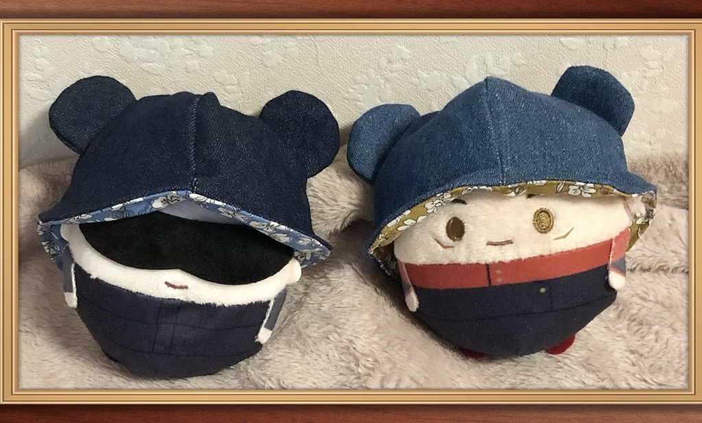 【16cmぬい用】デニムくまさんハット