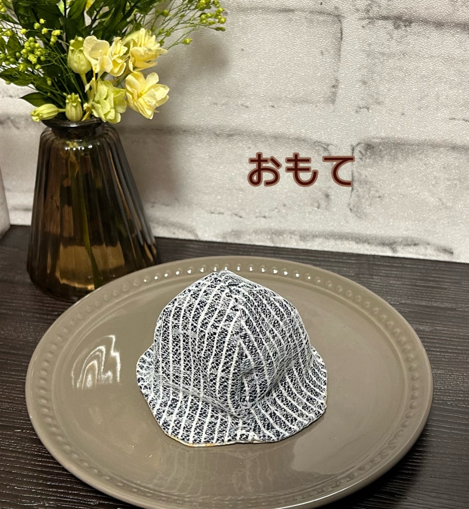 【10cmぬい用】ストライプレースおさんぽハット