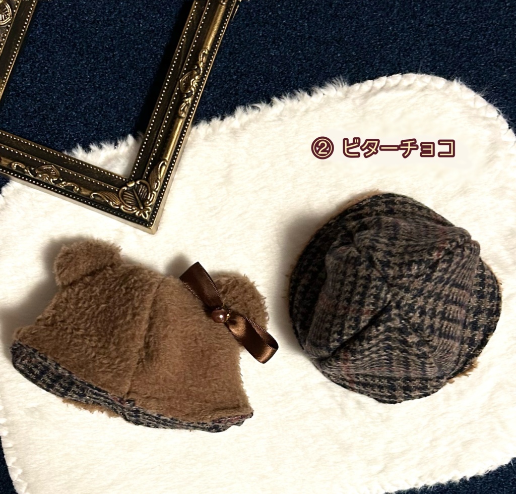 【16cmぬい用】ふわふわくまさんはっと