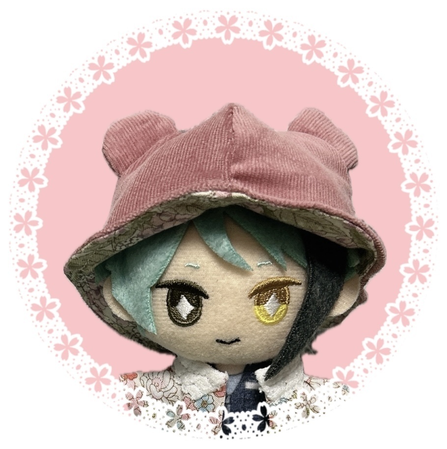 【10cmぬい用】うさくまはっと〜花柄〜