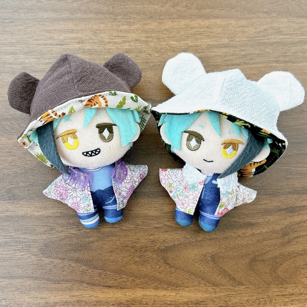 【10cmぬい用】初夏のトラ柄くまちゃんはっと