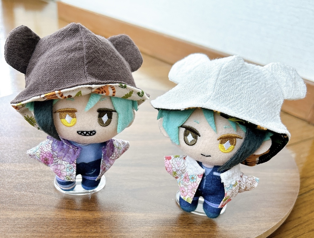 【10cmぬい用】初夏のトラ柄くまちゃんはっと