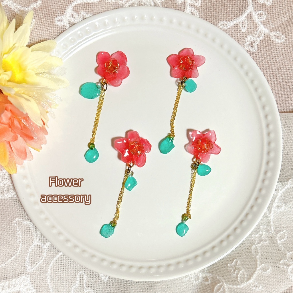 【16cmぬい用】フラワーアクセサリー つつじ
