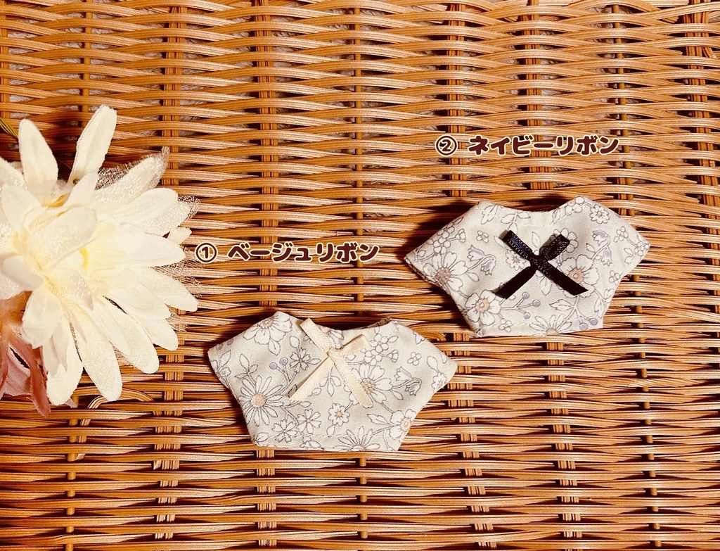 【10cmぬい用】くまちゃん花柄セット