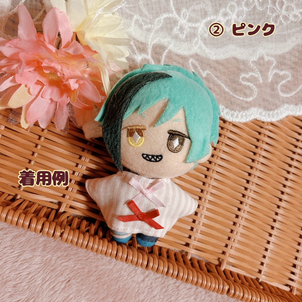 【10cmぬい用】ストライプシャツ〜淡色〜