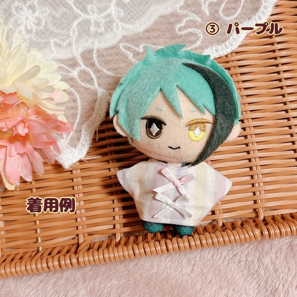 【10cmぬい用】ストライプシャツ〜淡色〜