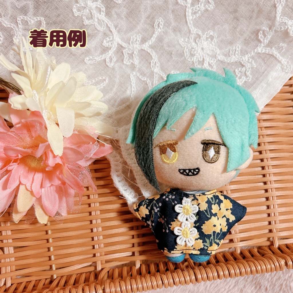 【10cmぬい用】花柄シャツ