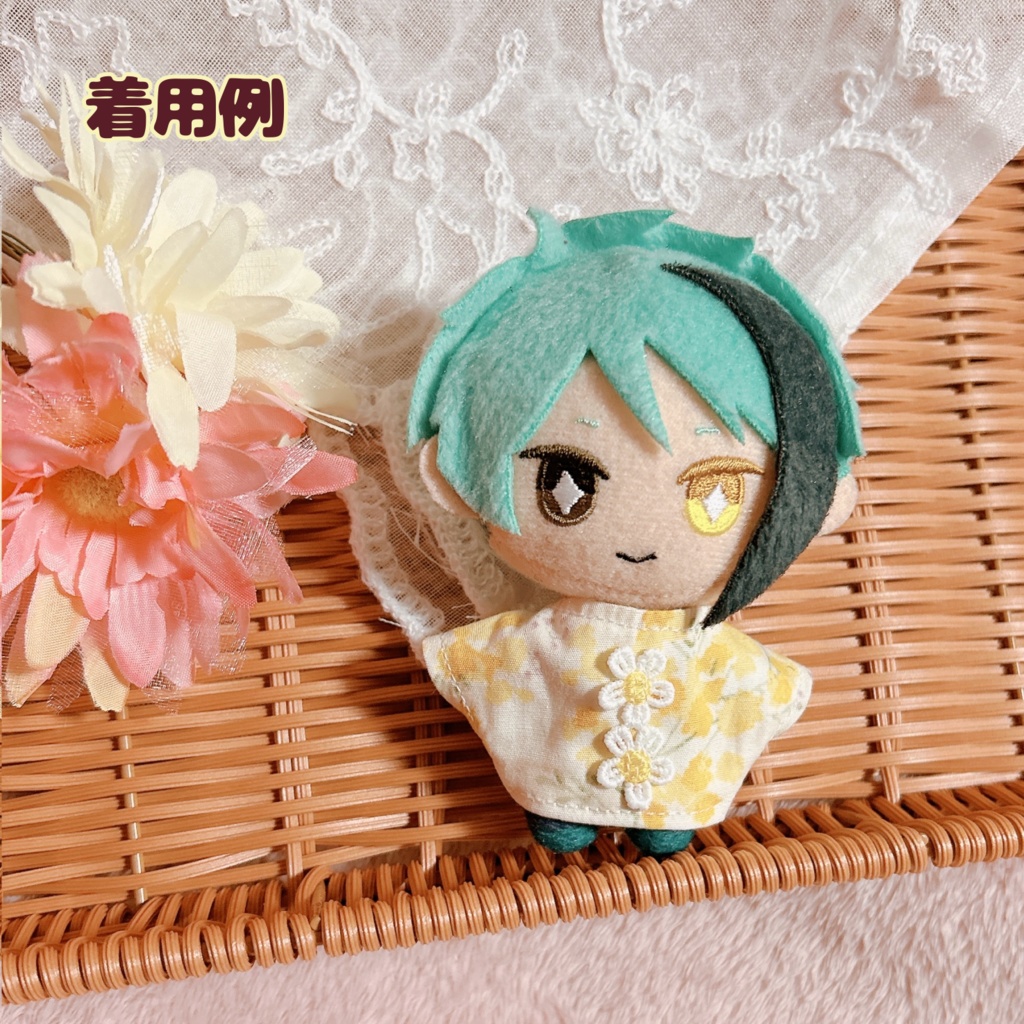 【10cmぬい用】花柄シャツ