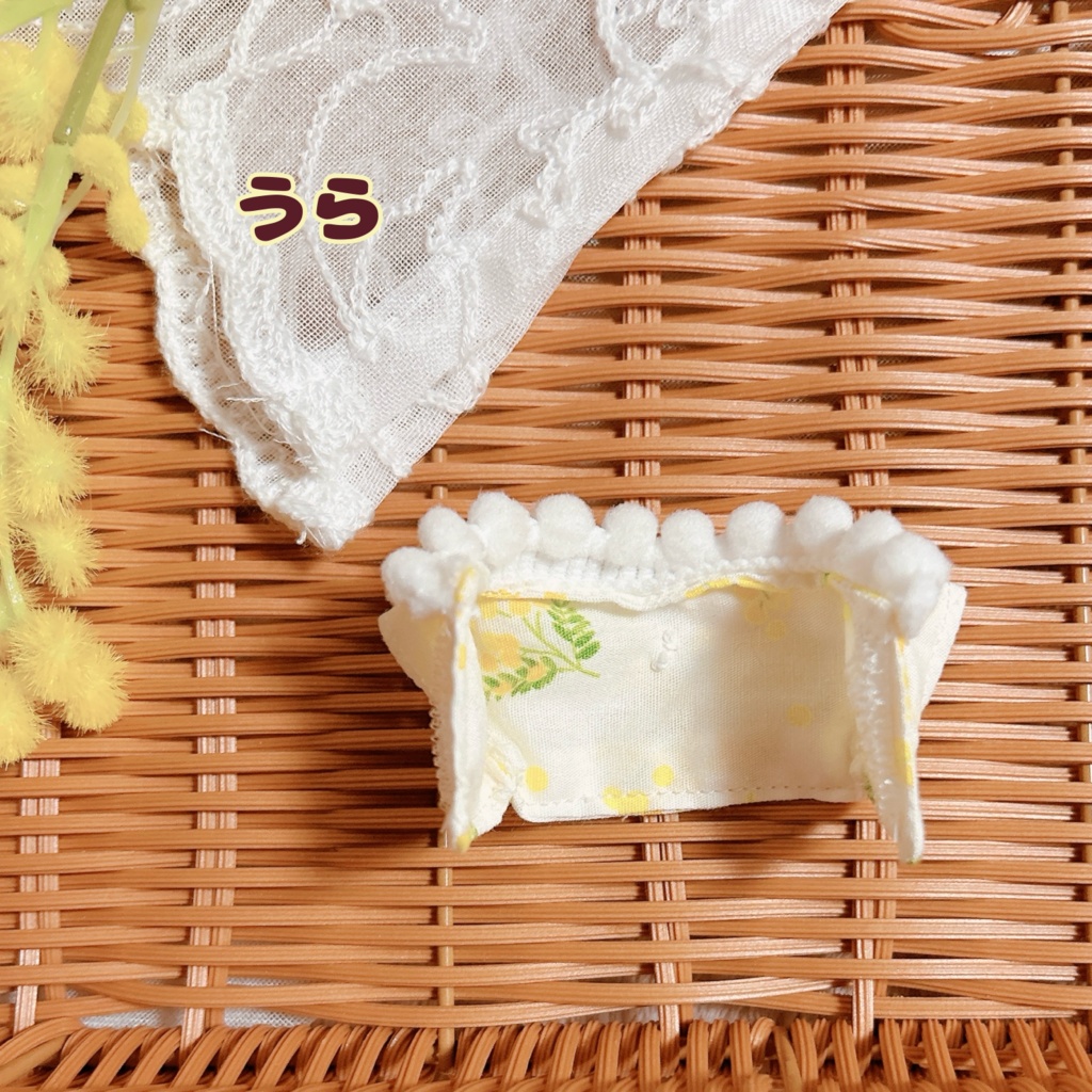 【10cmぬい用】ぽんぽんシャツ〜ミモザ〜