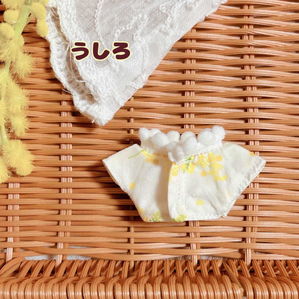 【10cmぬい用】ぽんぽんシャツ〜ミモザ〜