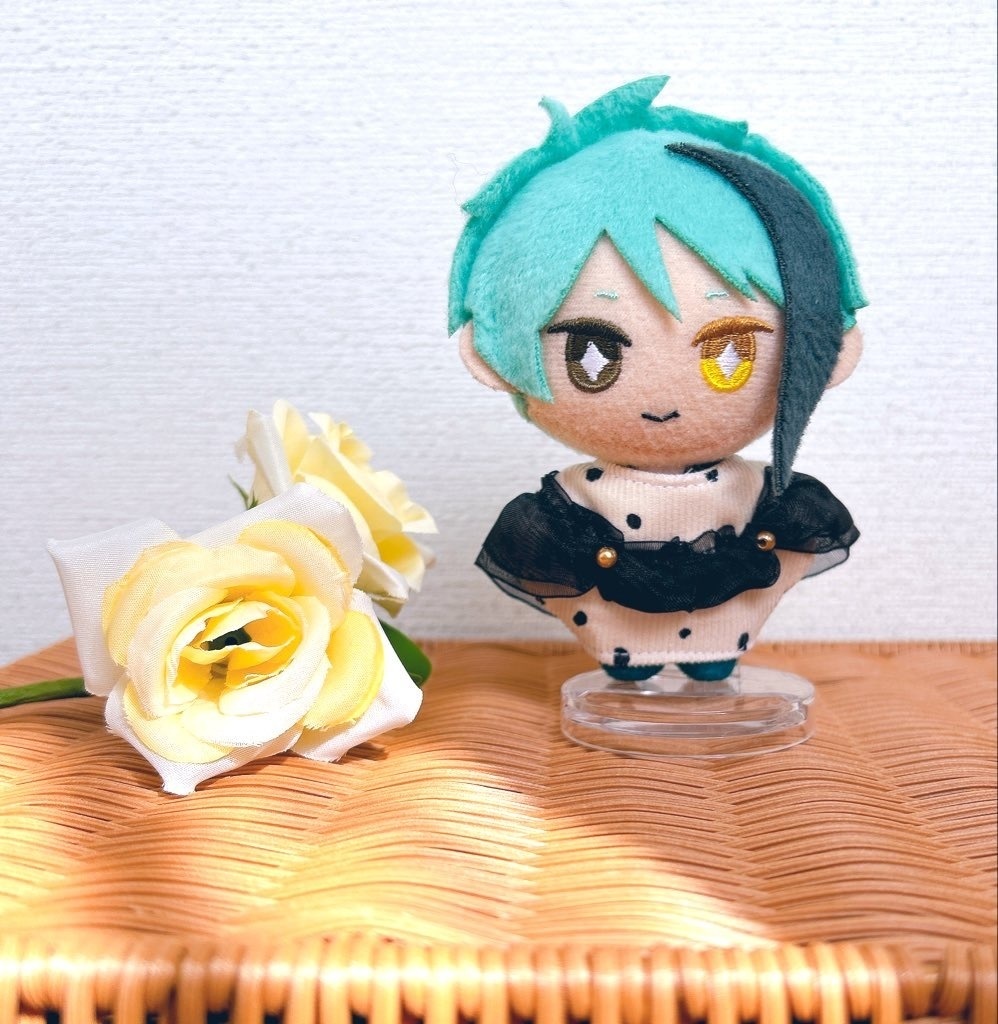 【10cmぬい用】水玉フリルシャツ